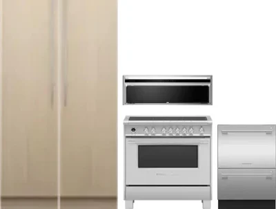 5 Piece Package Includes Refrigerator, Freezer, Range, Hood And Dishwasher